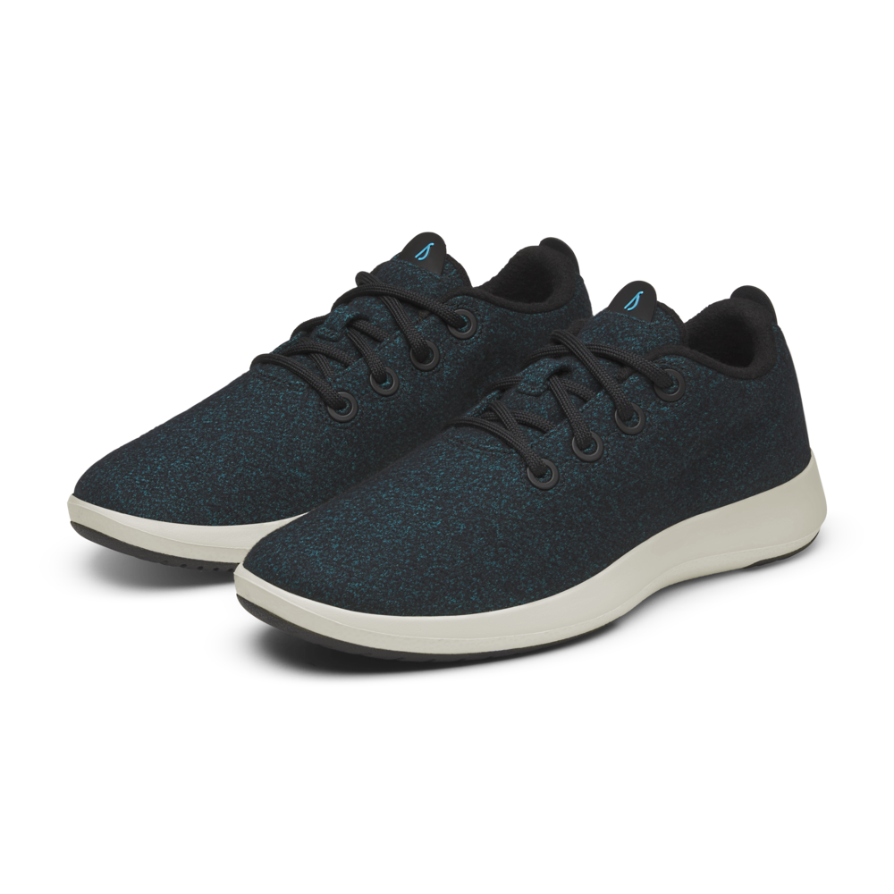 Women's Wool Runner Mizzle - Natural Black/Chasm Teal (Stony Cream Sole)